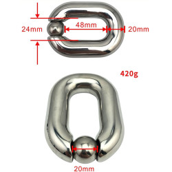 MenSteel Ballstretcher en métal Oval Ball M 45 x 25mm - 425g